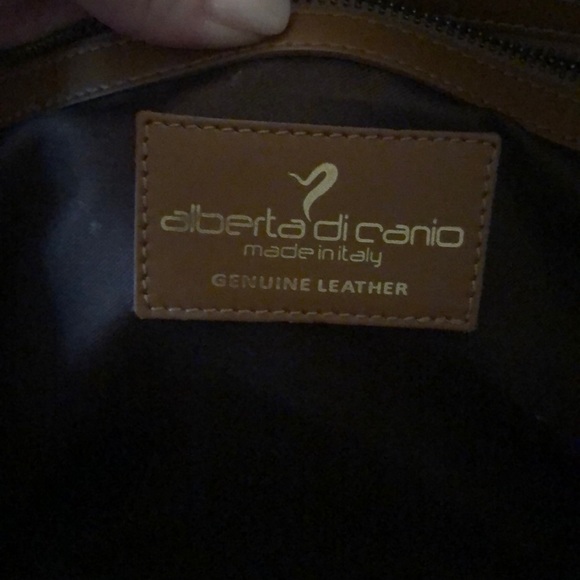 Brown leather handbag - Picture 6 of 7